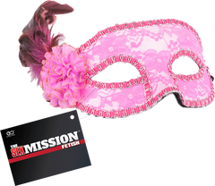 Feathered Masquerade Masks (Pink)