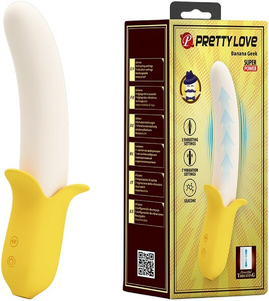 Rechargeable Thrusting Banana Geek Vibrator