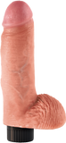 7" Vibrating Cock With Balls (Flesh)