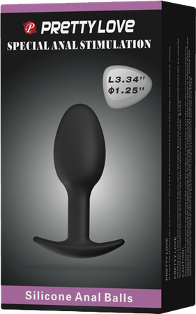 Silicone Anal Balls 3.34" (Black)