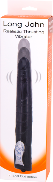 Long John Realistic Thrusting Vibrator (Black)