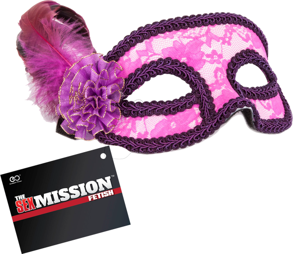 Feathered Masquerade Masks (Pink & Purple)