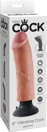 8" Vibrating Cock (Flesh)