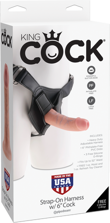 Strap-On Harness W/ 6" Cock (Flesh)