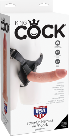 Strap-On Harness W/ 9" Cock (Flesh)